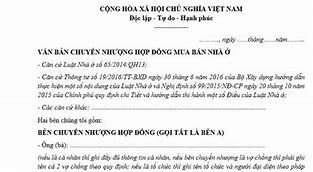 Hợp Đồng Chuyển Nhượng Nhà Xưởng